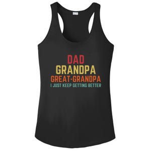 Fathers Day Gift From Grand Dad Grandpa Great Grandpa Gift Ladies PosiCharge Competitor Racerback Tank