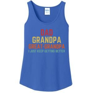 Fathers Day Gift From Grand Dad Grandpa Great Grandpa Gift Ladies Essential Tank