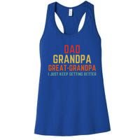 Fathers Day Gift From Grand Dad Grandpa Great Grandpa Gift Women's Racerback Tank