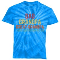 Fathers Day Gift From Grand Dad Grandpa Great Grandpa Gift Kids Tie-Dye T-Shirt