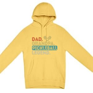 Funny Dad Grandpa Dad Grandpa Pickleball Legend Pickleball Gift Premium Pullover Hoodie