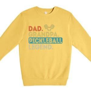 Funny Dad Grandpa Dad Grandpa Pickleball Legend Pickleball Gift Premium Crewneck Sweatshirt