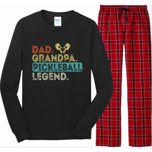 Funny Dad Grandpa Dad Grandpa Pickleball Legend Pickleball Gift Long Sleeve Pajama Set