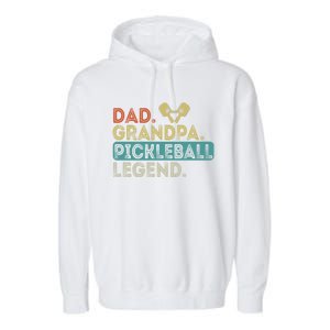 Funny Dad Grandpa Dad Grandpa Pickleball Legend Pickleball Gift Garment-Dyed Fleece Hoodie