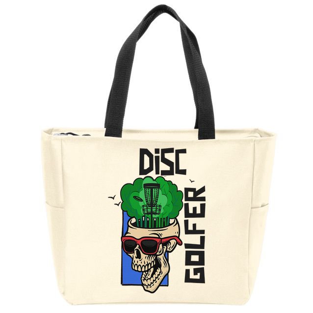 Funny Disc Golf on the Brain - Disc Golf Zip Tote Bag