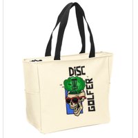Funny Disc Golf on the Brain - Disc Golf Zip Tote Bag
