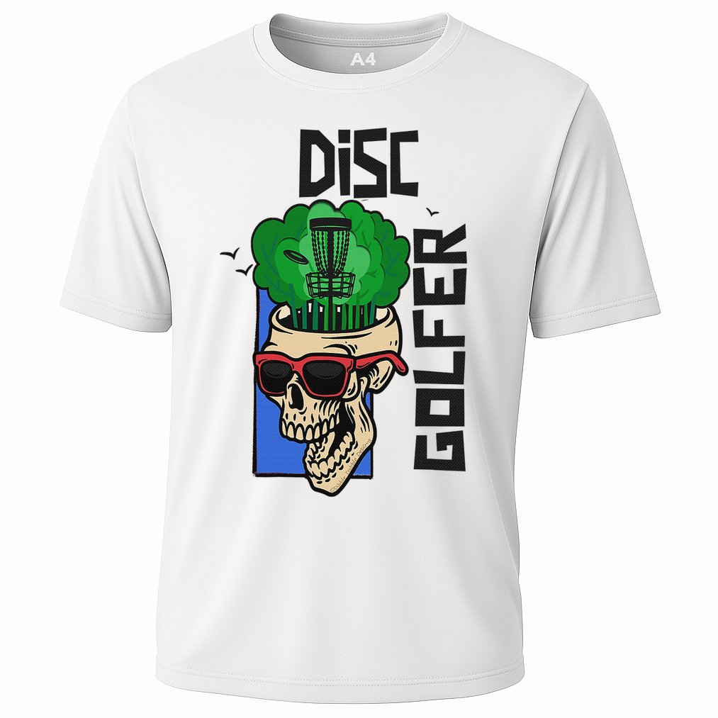 Funny Disc Golf on the Brain - Disc Golf Cooling Performance Crew T-Shirt