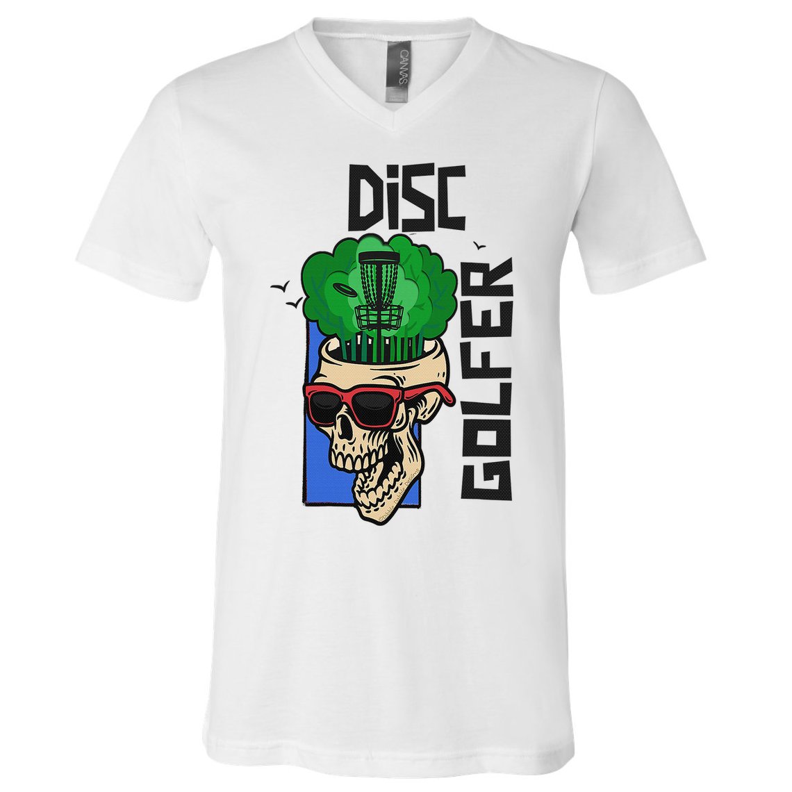 Funny Disc Golf on the Brain - Disc Golf V-Neck T-Shirt