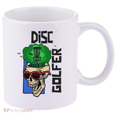 Funny Disc Golf on the Brain - Disc Golf 11oz C Handle Ceramic Mug