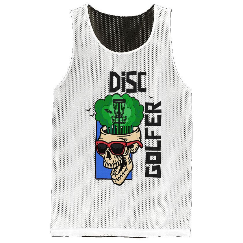 Funny Disc Golf on the Brain - Disc Golf Mesh Reversible Basketball Jersey Tank