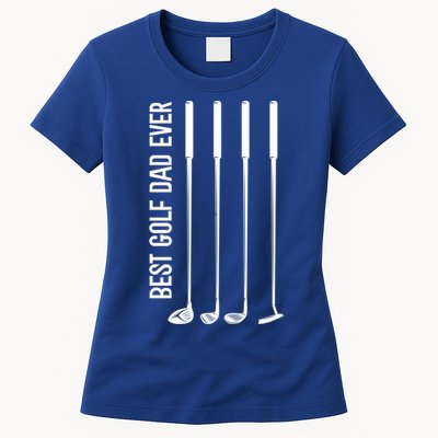 Father's Day Golf Clubs Best Golf Dad Ever Gift For Dad Womens T-Shirt