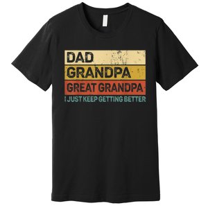  Fathers Day Gift from GrandKid Dad Grandpa Great Grandpa Premium T-Shirt