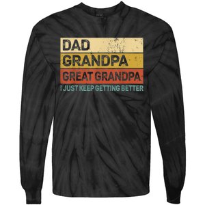  Fathers Day Gift from GrandKid Dad Grandpa Great Grandpa Tie-Dye Long Sleeve Shirt