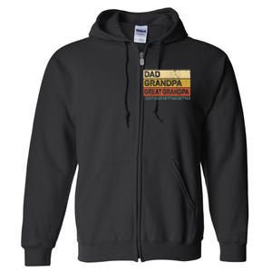  Fathers Day Gift from GrandKid Dad Grandpa Great Grandpa Full Zip Hoodie