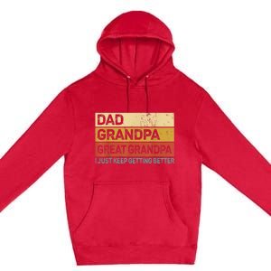  Fathers Day Gift from GrandKid Dad Grandpa Great Grandpa Premium Pullover Hoodie