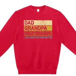  Fathers Day Gift from GrandKid Dad Grandpa Great Grandpa Premium Crewneck Sweatshirt