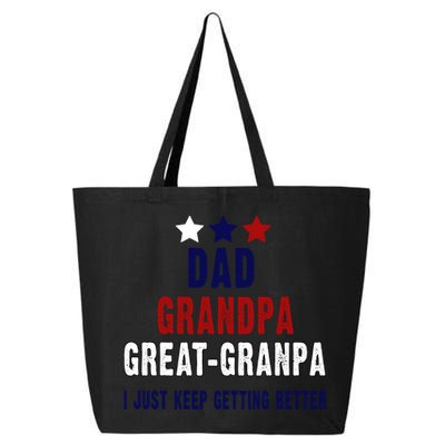 Fathers Day Gift From Grand Dad Grandpa Great Grandpa Gift 25L Jumbo Tote
