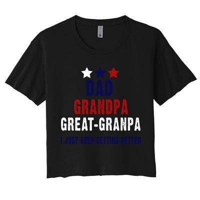 Fathers Day Gift From Grand Dad Grandpa Great Grandpa Gift Crop Top