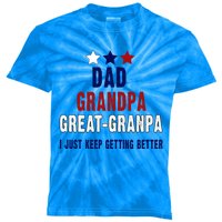 Fathers Day Gift From Grand Dad Grandpa Great Grandpa Gift Kids Tie-Dye T-Shirt