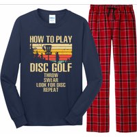 Funny Disc Golf Design For Women Disc Golf Player Lover Long Sleeve Pajama Set