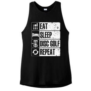 Funny Disc Golf Art For Golf Player Disc Golfers Ladies PosiCharge Tri-Blend Wicking Tank