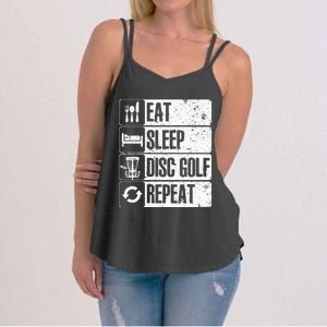 Funny Disc Golf Art For Golf Player Disc Golfers Women's Strappy Tank