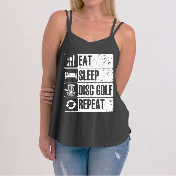 Funny Disc Golf Art For Golf Player Disc Golfers Women's Strappy Tank