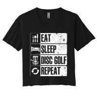 Funny Disc Golf Art For Golf Player Disc Golfers Women's Crop Top Tee