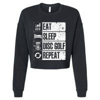 Funny Disc Golf Art For Golf Player Disc Golfers Cropped Pullover Crew