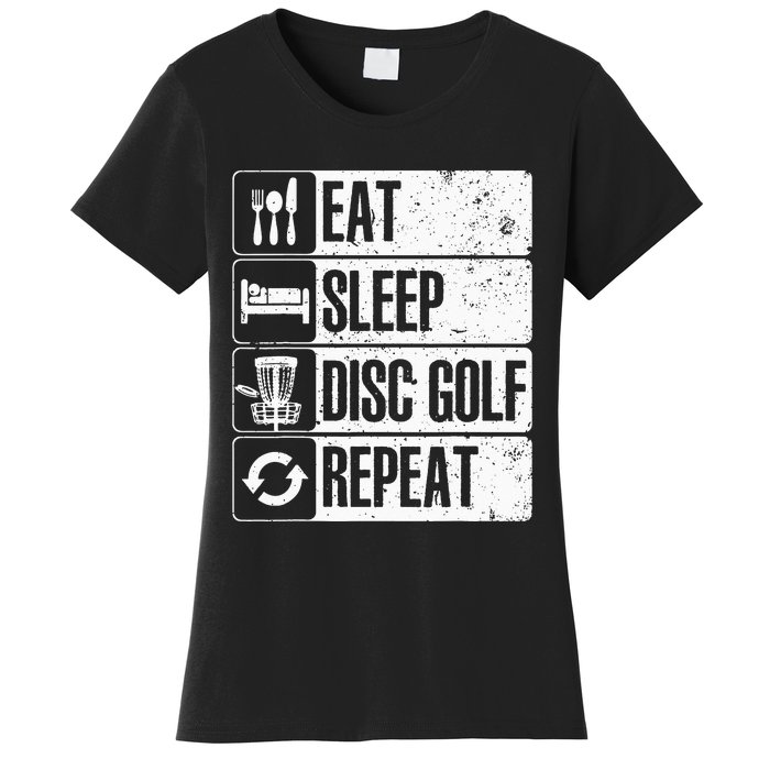 Funny Disc Golf Art For Golf Player Disc Golfers Women's T-Shirt