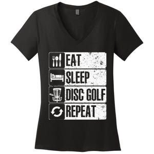 Funny Disc Golf Art For Golf Player Disc Golfers Women's V-Neck T-Shirt