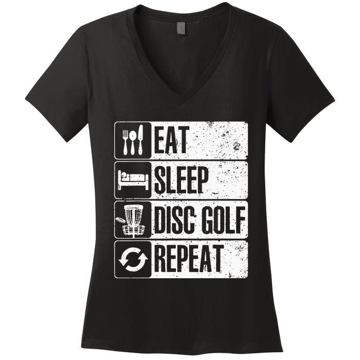 Funny Disc Golf Art For Golf Player Disc Golfers Women's V-Neck T-Shirt