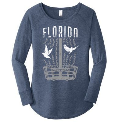 Florida Disc Golf Player Breaking Chains Birdie Gift Women's Perfect Tri Tunic Long Sleeve Shirt