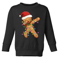 Festive Dabbing Gingerbread Christmas Tree Toddler Sweatshirt