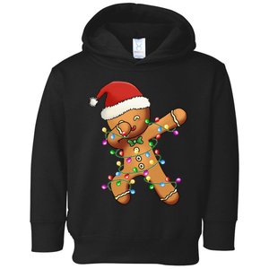 Festive Dabbing Gingerbread Christmas Tree Toddler Hoodie