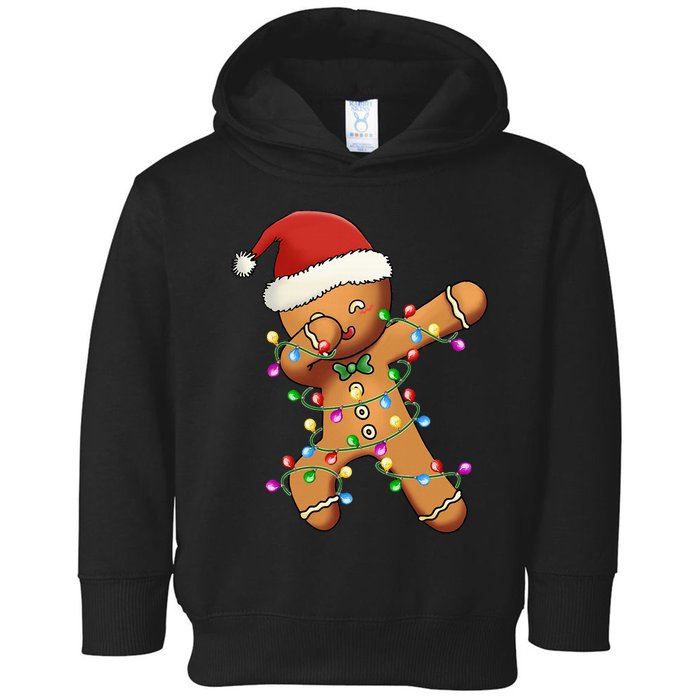 Festive Dabbing Gingerbread Christmas Tree Toddler Hoodie