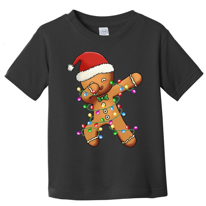 Festive Dabbing Gingerbread Christmas Tree Toddler T-Shirt