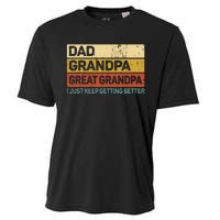 Fathers Day Gift From Grandkids Dad Grandpa Great Grandpa Cooling Performance Crew T-Shirt