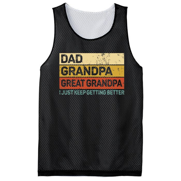 Fathers Day Gift From Grandkids Dad Grandpa Great Grandpa Mesh Reversible Basketball Jersey Tank