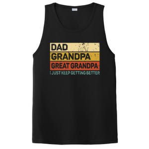 Fathers Day Gift From Grandkids Dad Grandpa Great Grandpa PosiCharge Competitor Tank