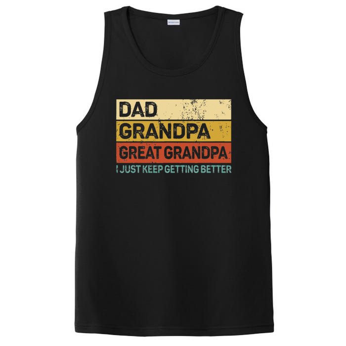 Fathers Day Gift From Grandkids Dad Grandpa Great Grandpa PosiCharge Competitor Tank