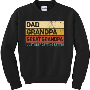 Fathers Day Gift From Grandkids Dad Grandpa Great Grandpa Kids Sweatshirt