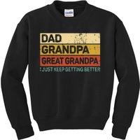 Fathers Day Gift From Grandkids Dad Grandpa Great Grandpa Kids Sweatshirt