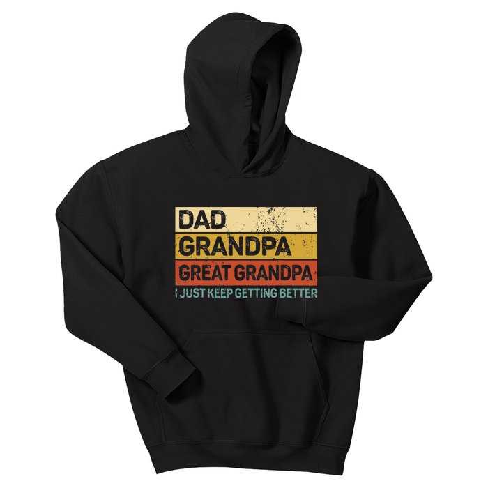 Fathers Day Gift From Grandkids Dad Grandpa Great Grandpa Kids Hoodie