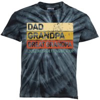 Fathers Day Gift From Grandkids Dad Grandpa Great Grandpa Kids Tie-Dye T-Shirt