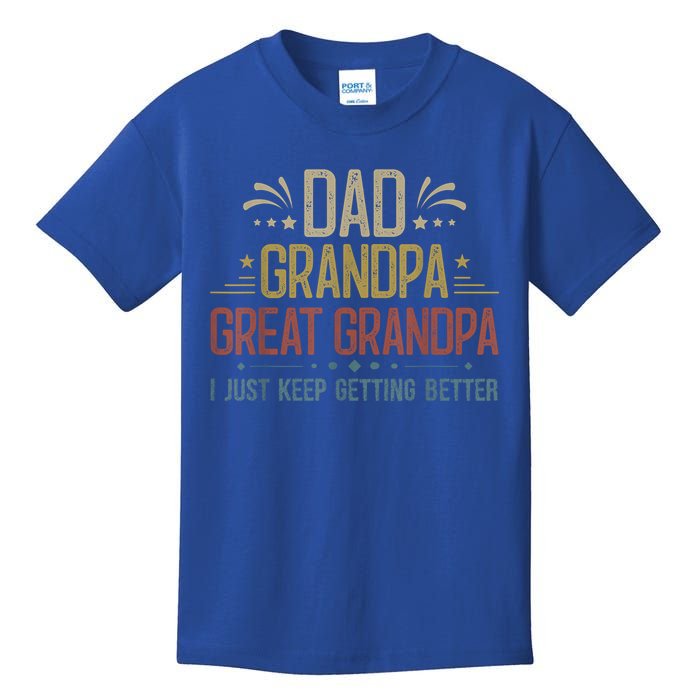 Fathers Day Gift From Grand Dad Grandpa Great Grandpa Meaningful Gift Kids T-Shirt