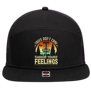 Funny Disc Golfer Disc Golf Gear Retro Disc Golfing Lover Cute Gift 7 Panel Mesh Trucker Snapback Hat