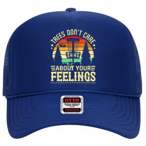 Funny Disc Golfer Disc Golf Gear Retro Disc Golfing Lover Cute Gift High Crown Mesh Back Trucker Hat