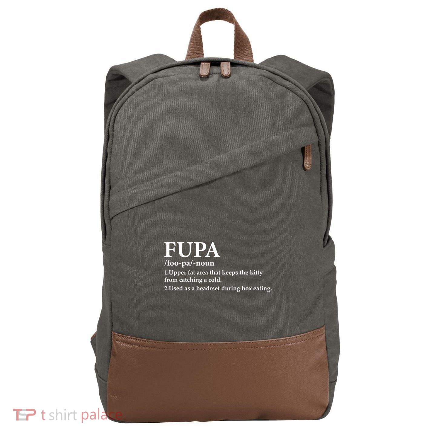 Fupa Definition Gift , FUPA Defined ,Fupa Definition Dad Gift, Mature Living My Cotton Canvas Backpack