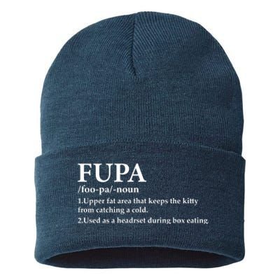 Fupa Definition Gift , FUPA Defined ,Fupa Definition Dad Gift, Mature Living My Sustainable Knit Beanie